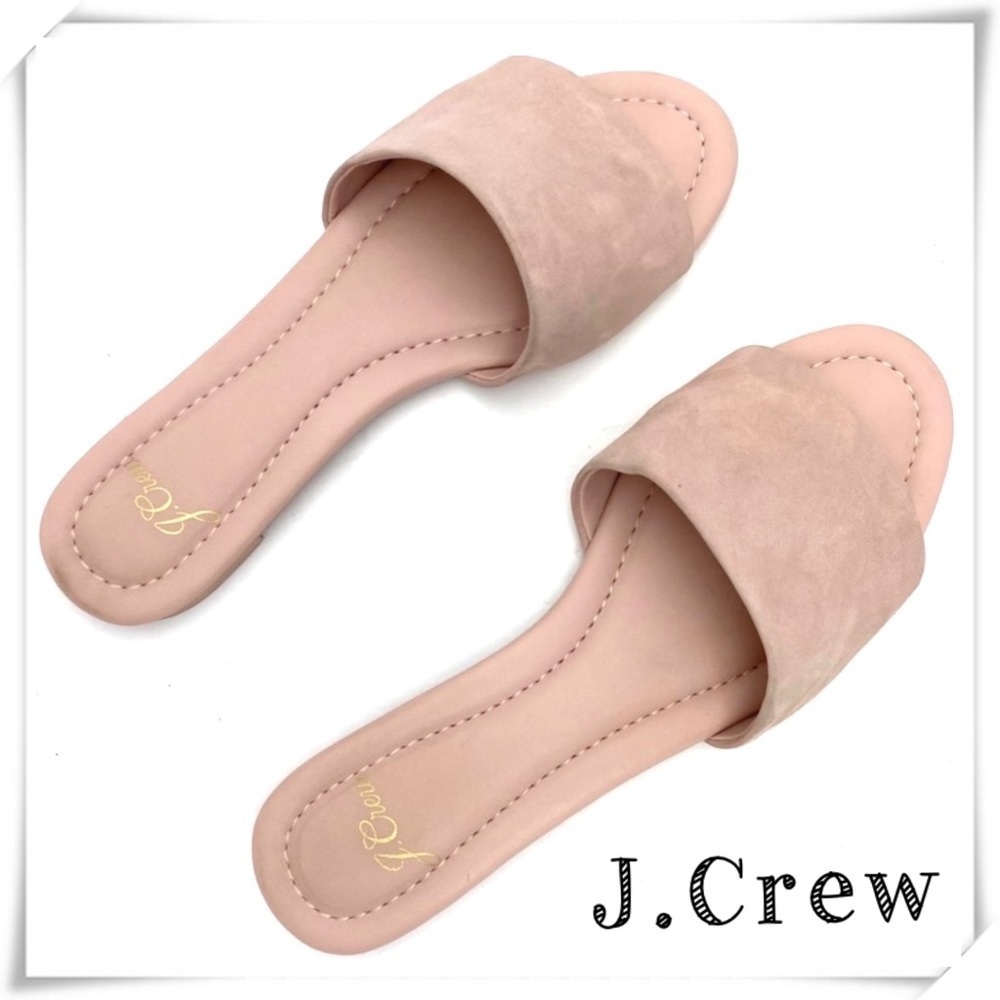 J.crew Suede Slide Sandals in light Pink